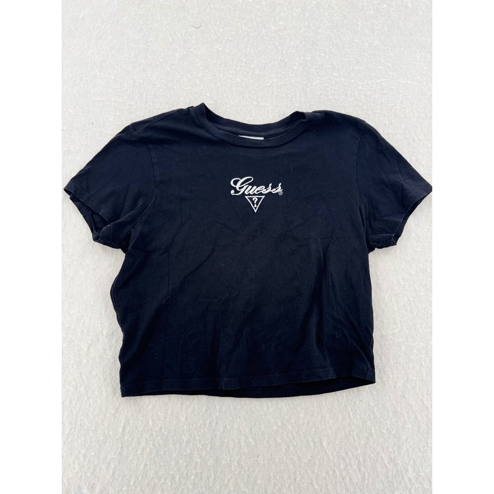 Guess - T-Shirt Originals Logo Crop Baby Tee - Black - M - Womens